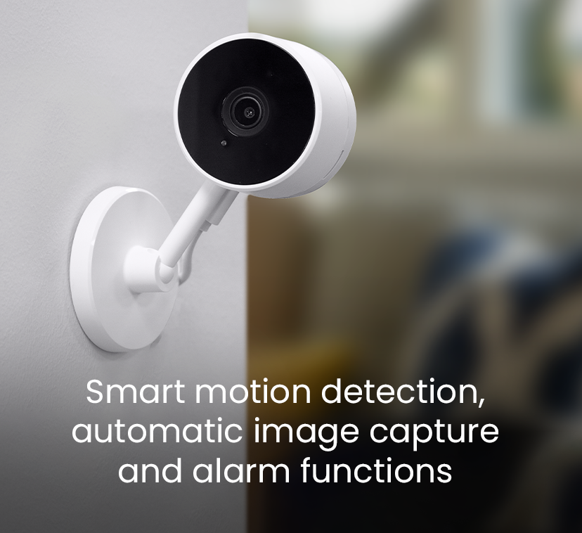 Smart motion detection, automatic image capture and alarm functions